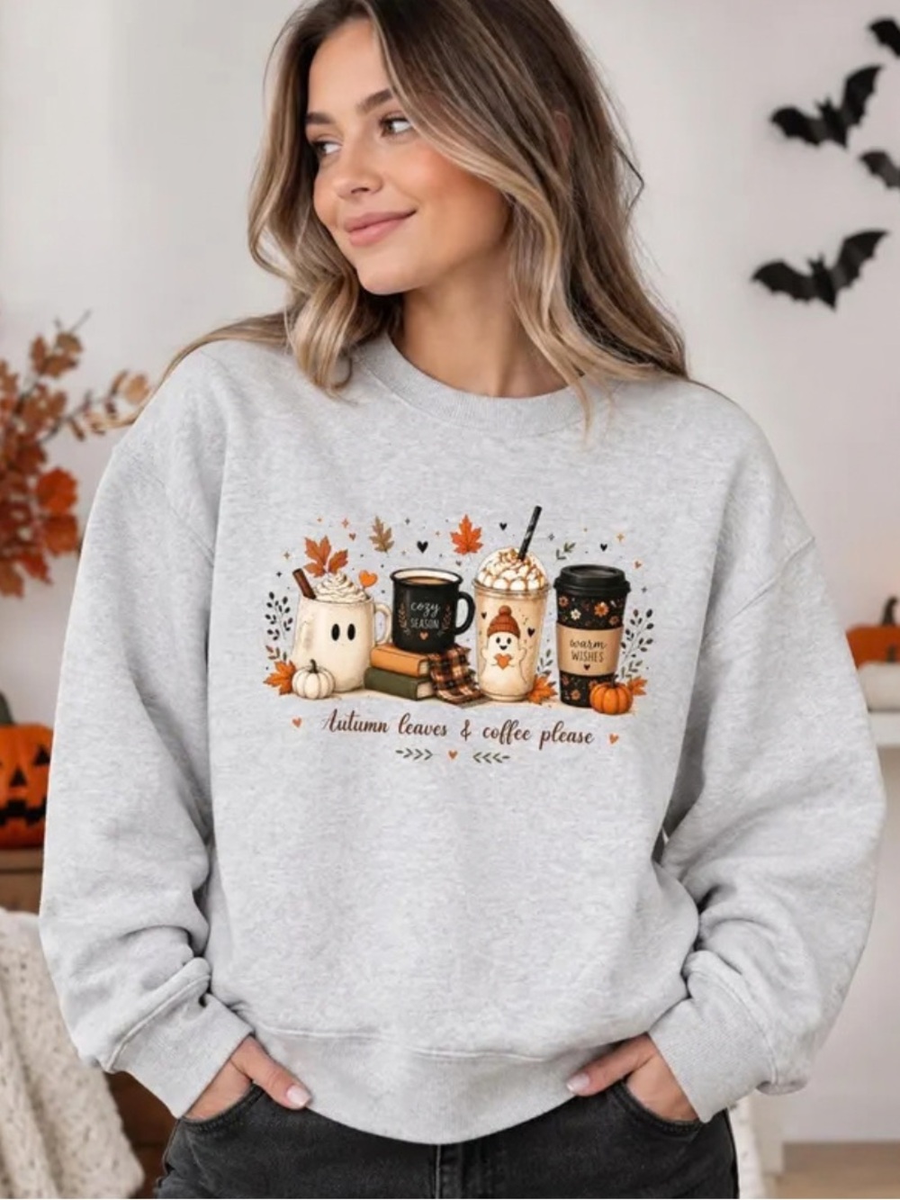 Fall Coffee Sweatshirt, Cozy Season Pumpkin Latte Sweatshirt, Coffee Lover Gift